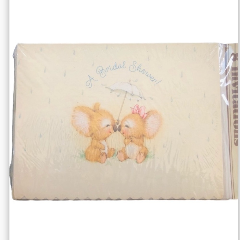 VINTAGE 1980s BRIDAL SHOWER INVITATIONS HALLMARK 8
